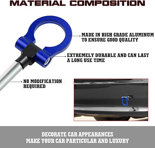 Miniatura 4 de Xotic Tech JDM Sport Track Racing Style CNC Aluminio atornillado gancho de remolque delantero trasero parachoques compatible con Lexus IS CT RC GS