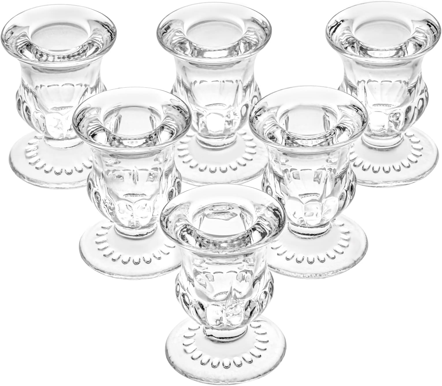 Eastland Clear Taper Candle Holder 4" Set of 12 Home