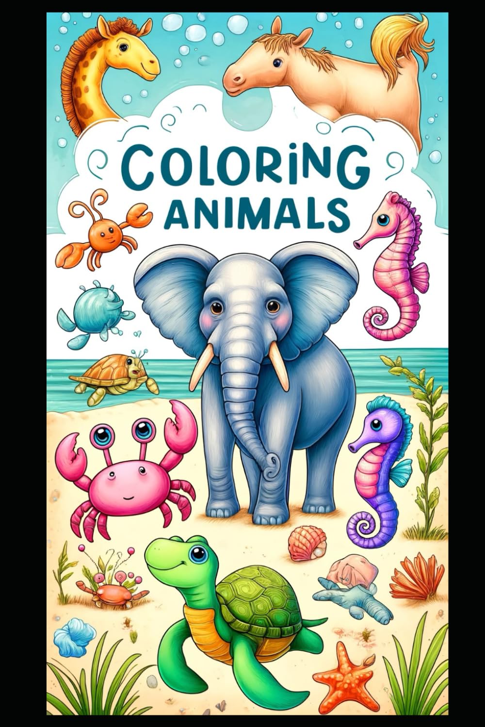 Coloring animals (Small coloring books for children)
