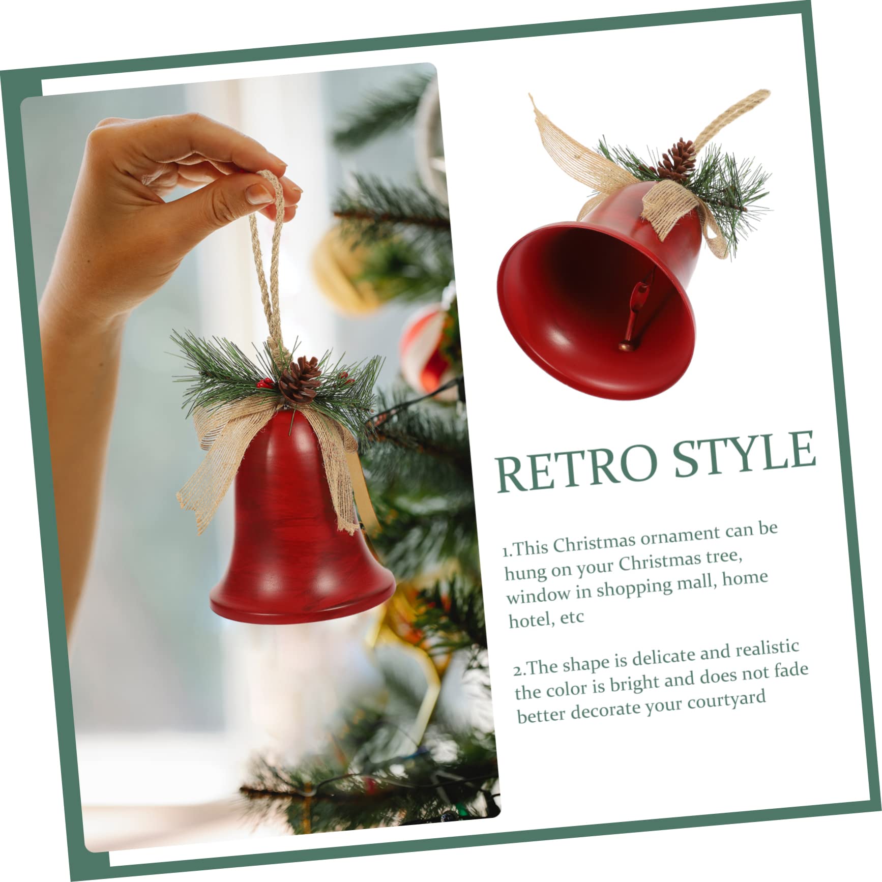 Alipis 5pezzi Campane Natalizie Decorative Ciondolo Per e Decorazioni Festive e Accogliente Per