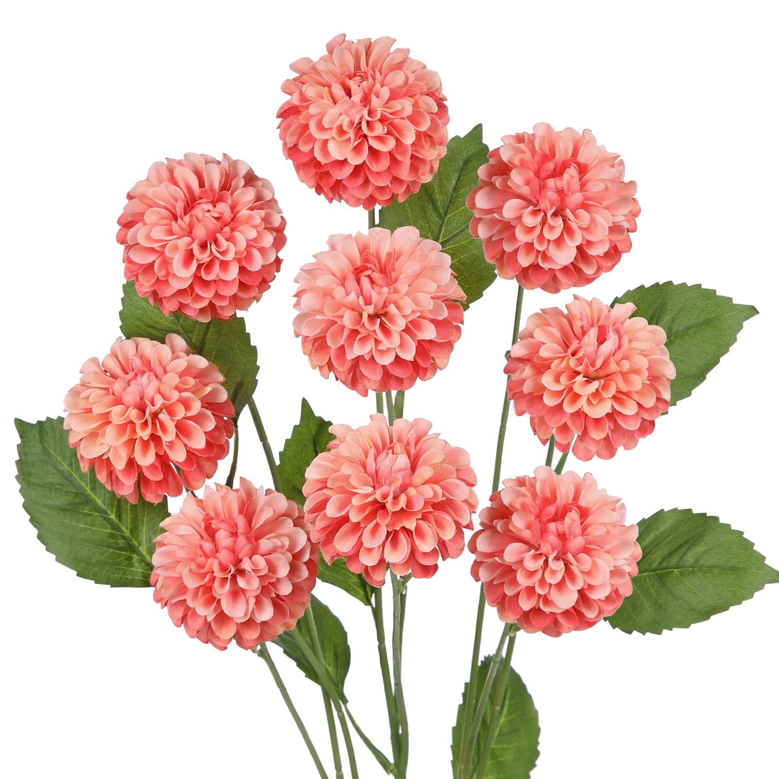 Photo 1 of Hollyone 27.6" Artificial Dahlia Flower Bouquet (3 Pcs)