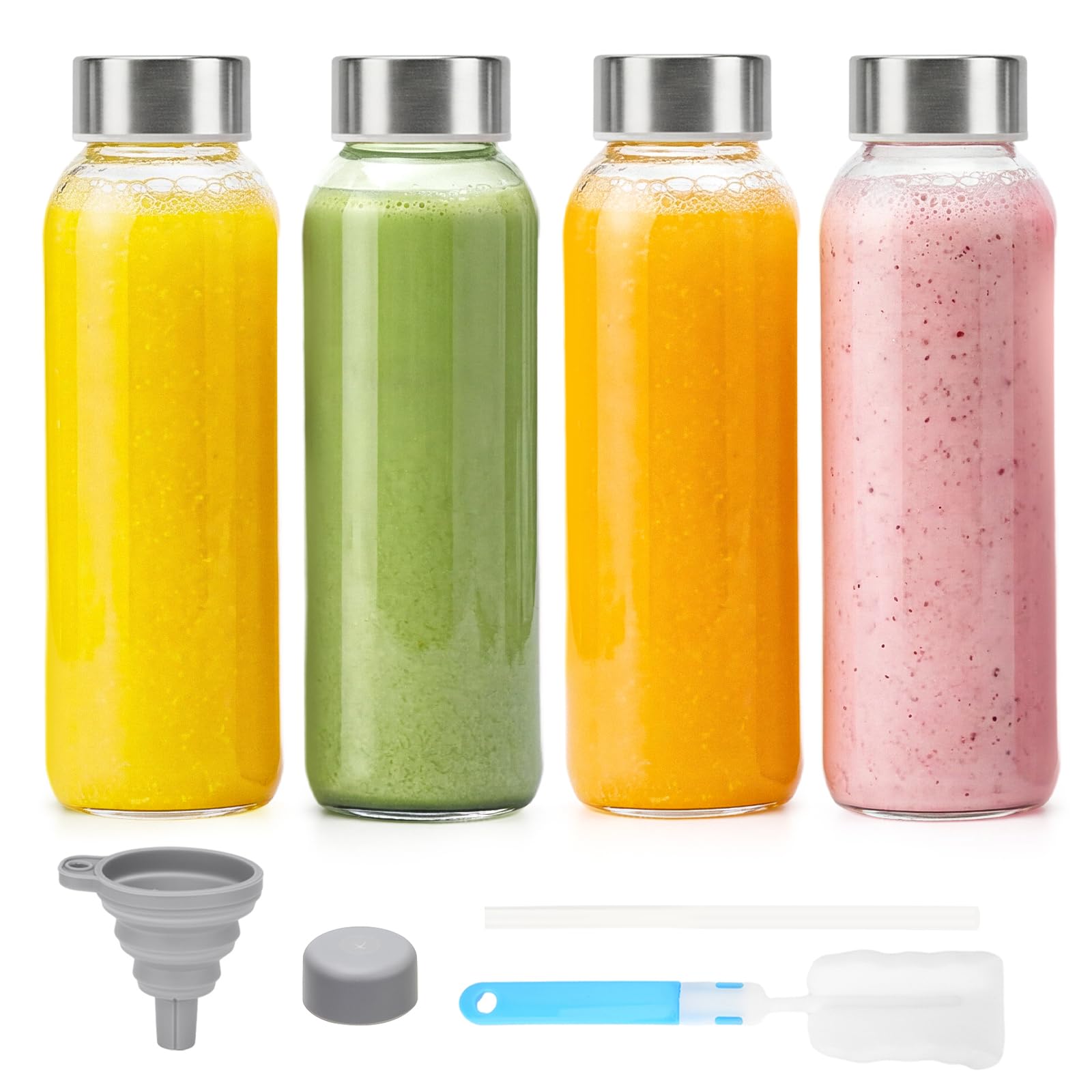 Luxfuel 16 oz Glass Bottles 4-Pack