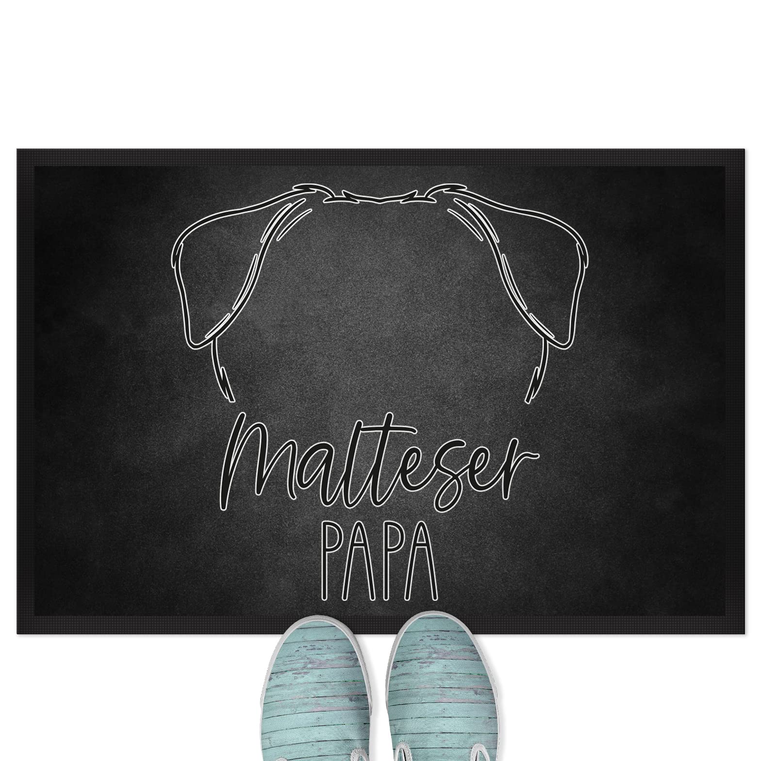 JUNIWORDS Fußmatte, Malteser Papa, 120 x 80 cm, mit Gummirand (1008950)