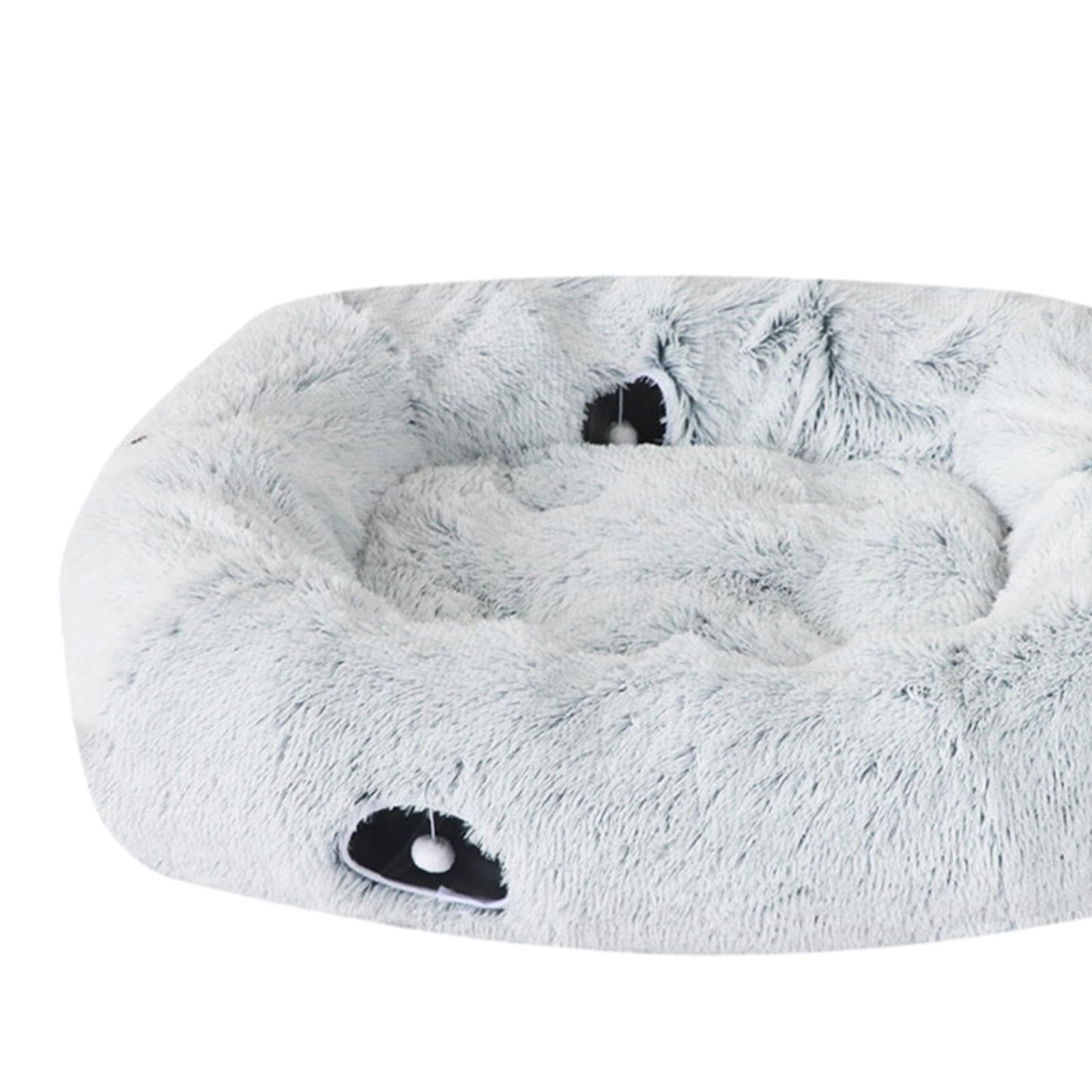 Cama tipo túnel para gatos con bola, 40.5 x 33 pulgadas, escondite grande para jugar y descansar para gatos, gatitos, perros pequeños