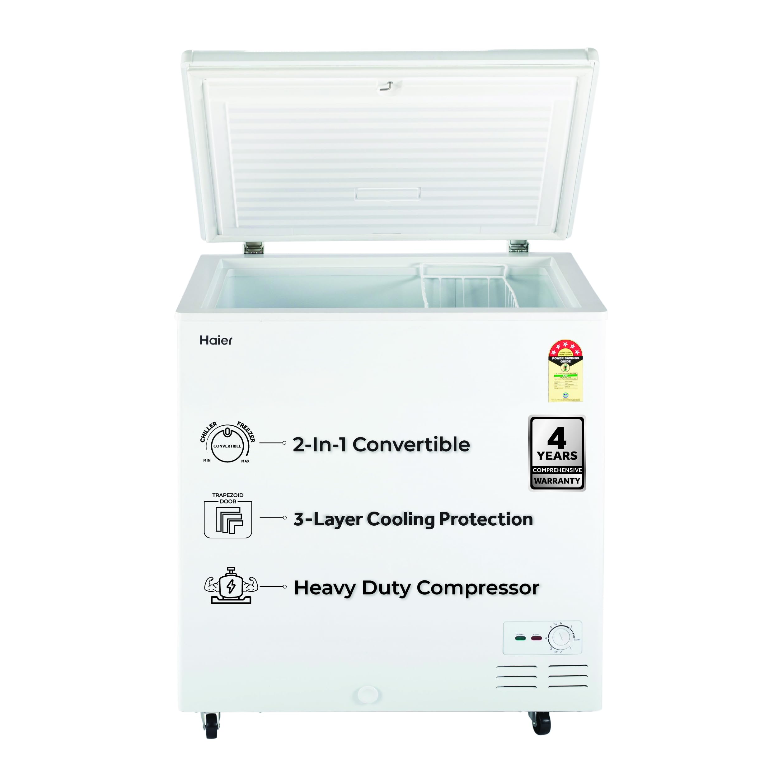 Sponsored Ad - HFC-230SM5, 5 Star Rating Single Door Convertible Deep Freezer, Heavy Duty Compressor with inside metal Liner, Compact Design with Removable Gasket (White)
