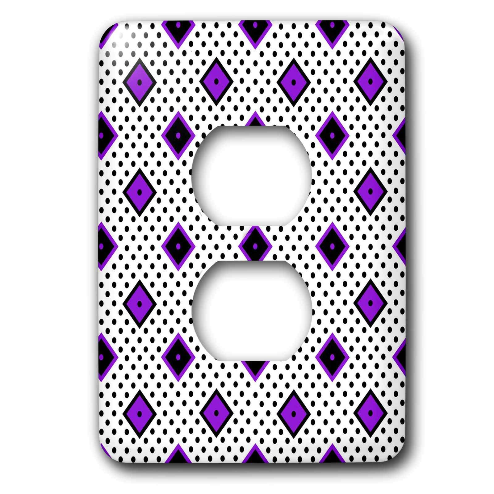 Housse de sortie 2 prises géométrique violette pour décorer le salon