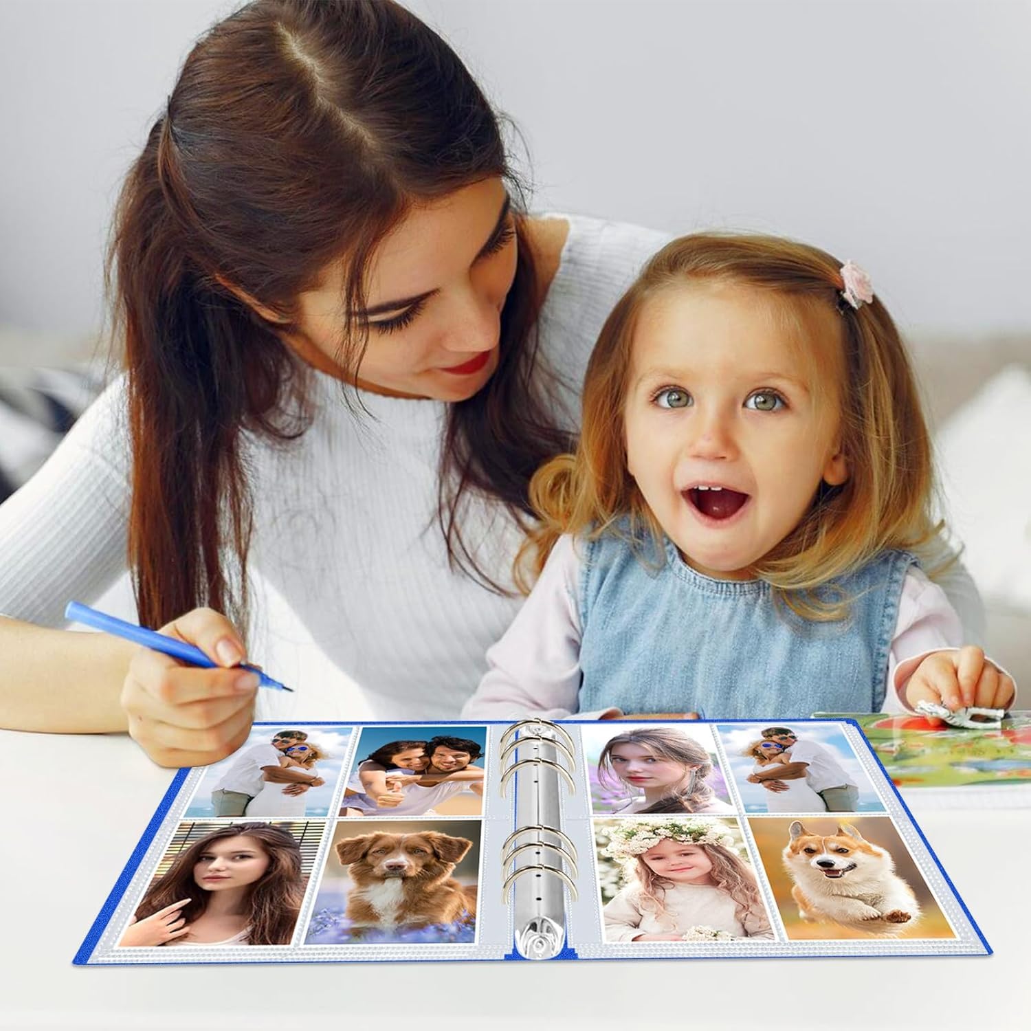 100 Pack Tasche A4 Foto Maniche,Raccoglitore Carte,4 Scomparti,Porta Cartoline A4,Buste Trasparenti Cartoline Inserimento,per La Protezione di Foto,Documenti,Cartoline(10,8 x 15,2 cm)