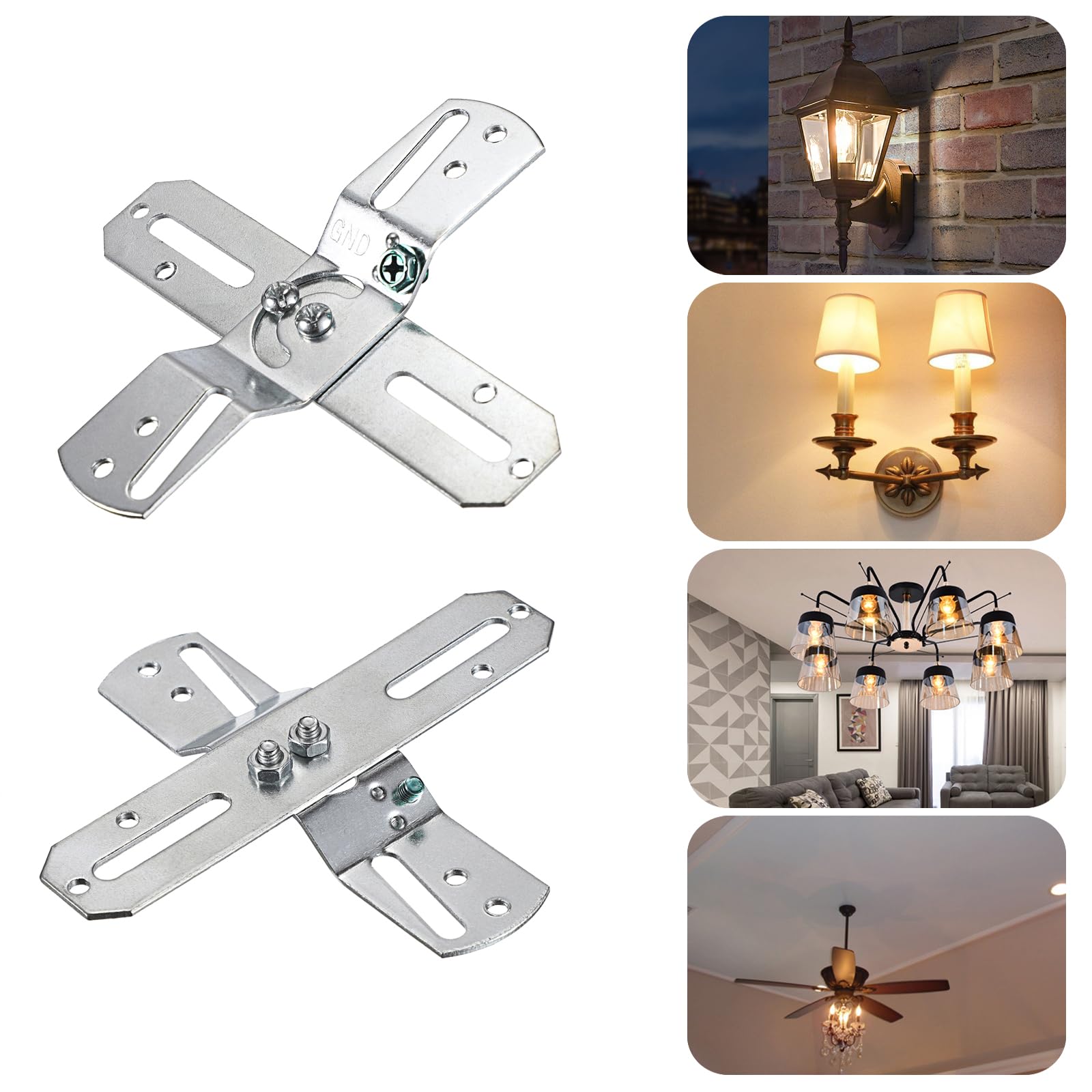 OwnMy 4PCS Rotatable Light Fixture Mounting Brackets Ceiling Fan Brackets — Amazon image 7