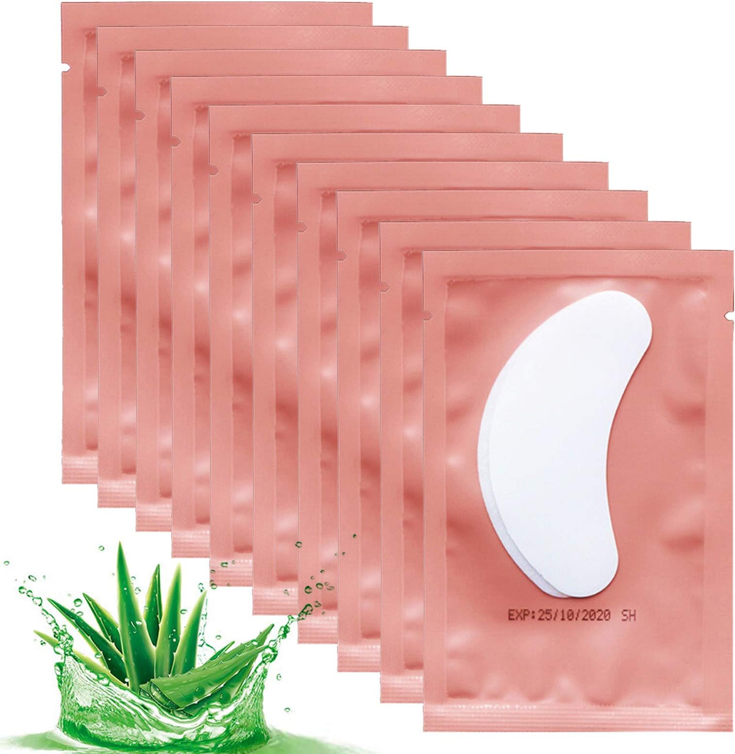 kovko 50 Pairs Under Eye Pads, Eyelash Extension Gel Patches, Lint Free DIY False Lash Extension Beauty Makeup Hydrogel Gel Eye Patches