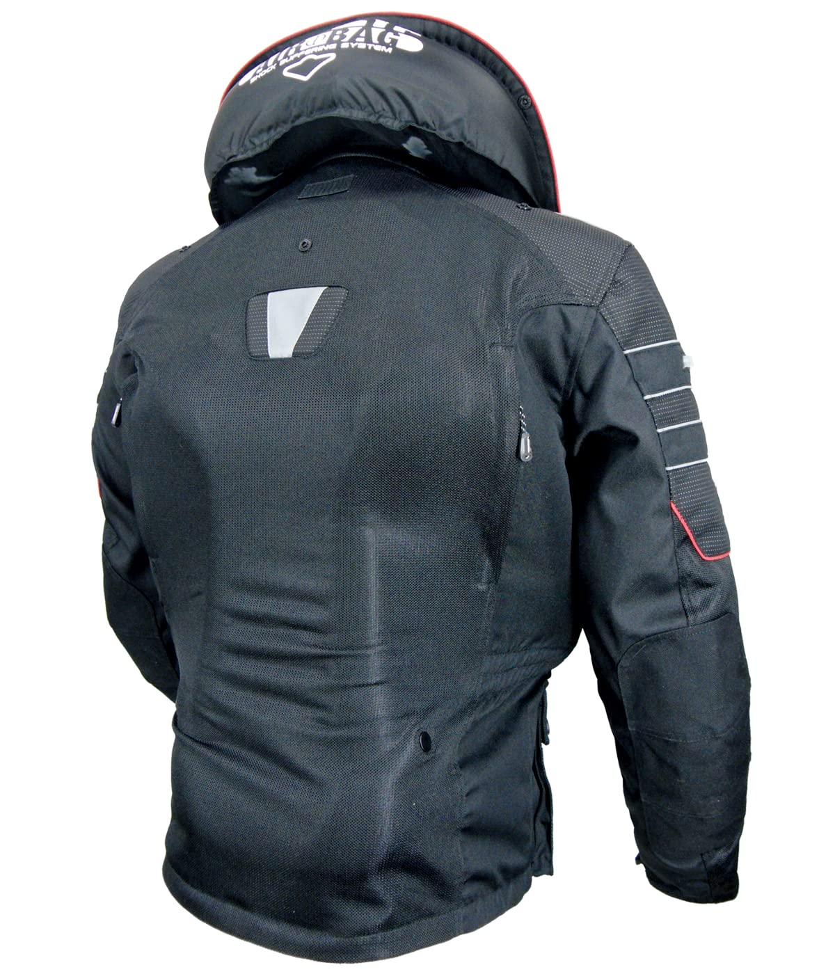 Amazon | hit-air(無限電光)エアーバッグジャケットブラック/レッド3XL