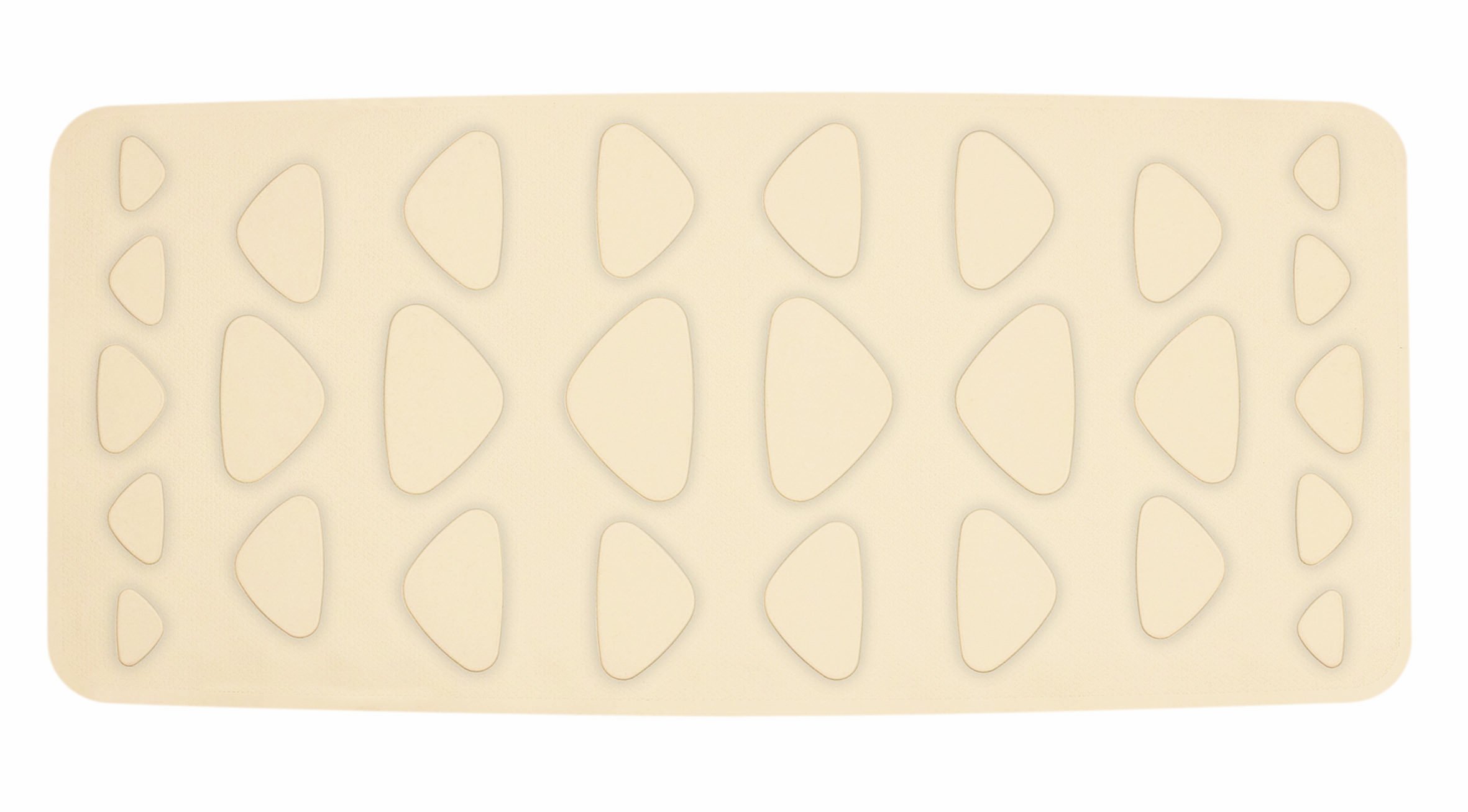 Tapis de bain antidérapant Spirella Trix-Eco 75x35 cm beige naturel
