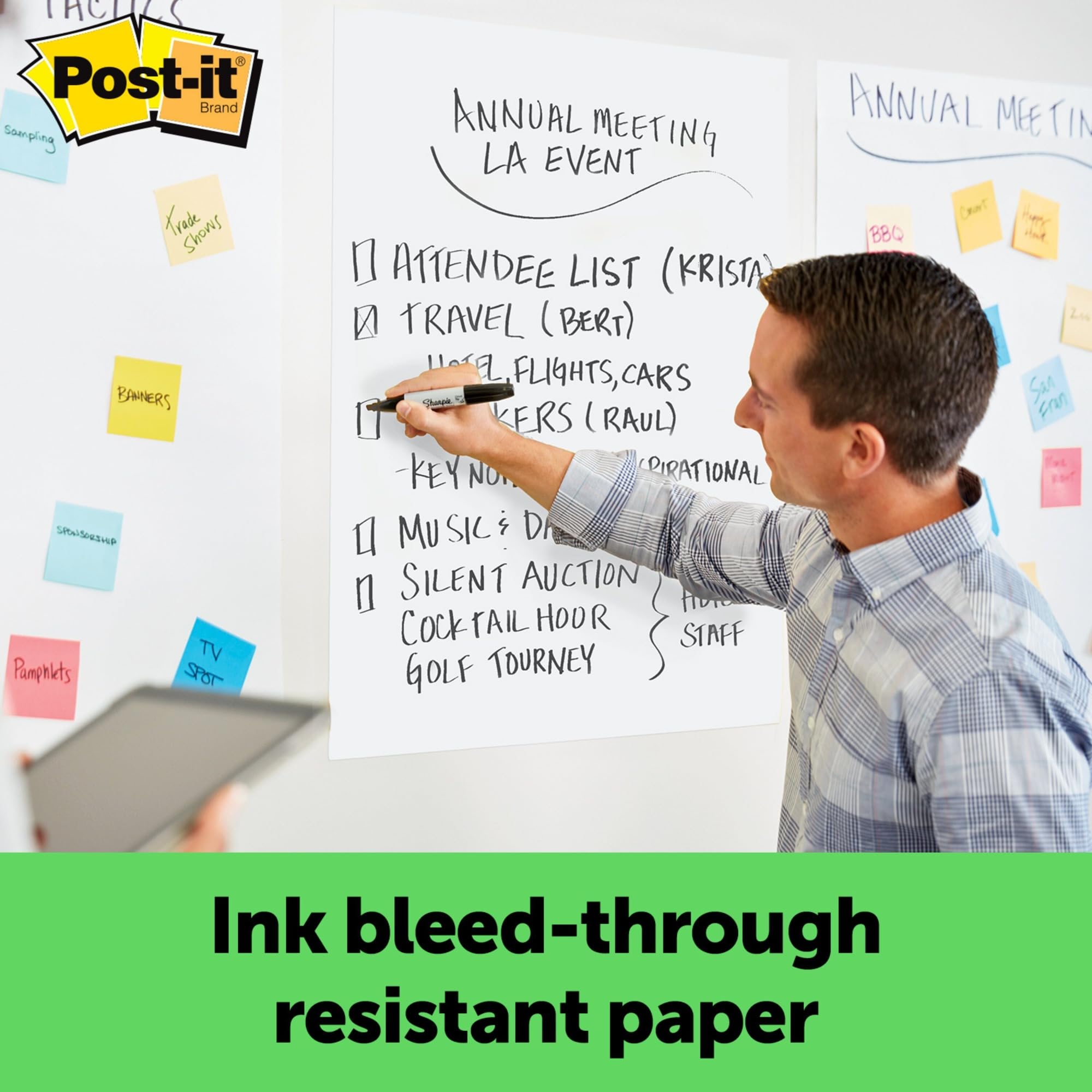 Post-it (R) Staffelei Pad Made mit Recyclingpapier, 63,5 cm X 30 ", weiß, 30 Blatt/Pad, 2 Pads/Pack