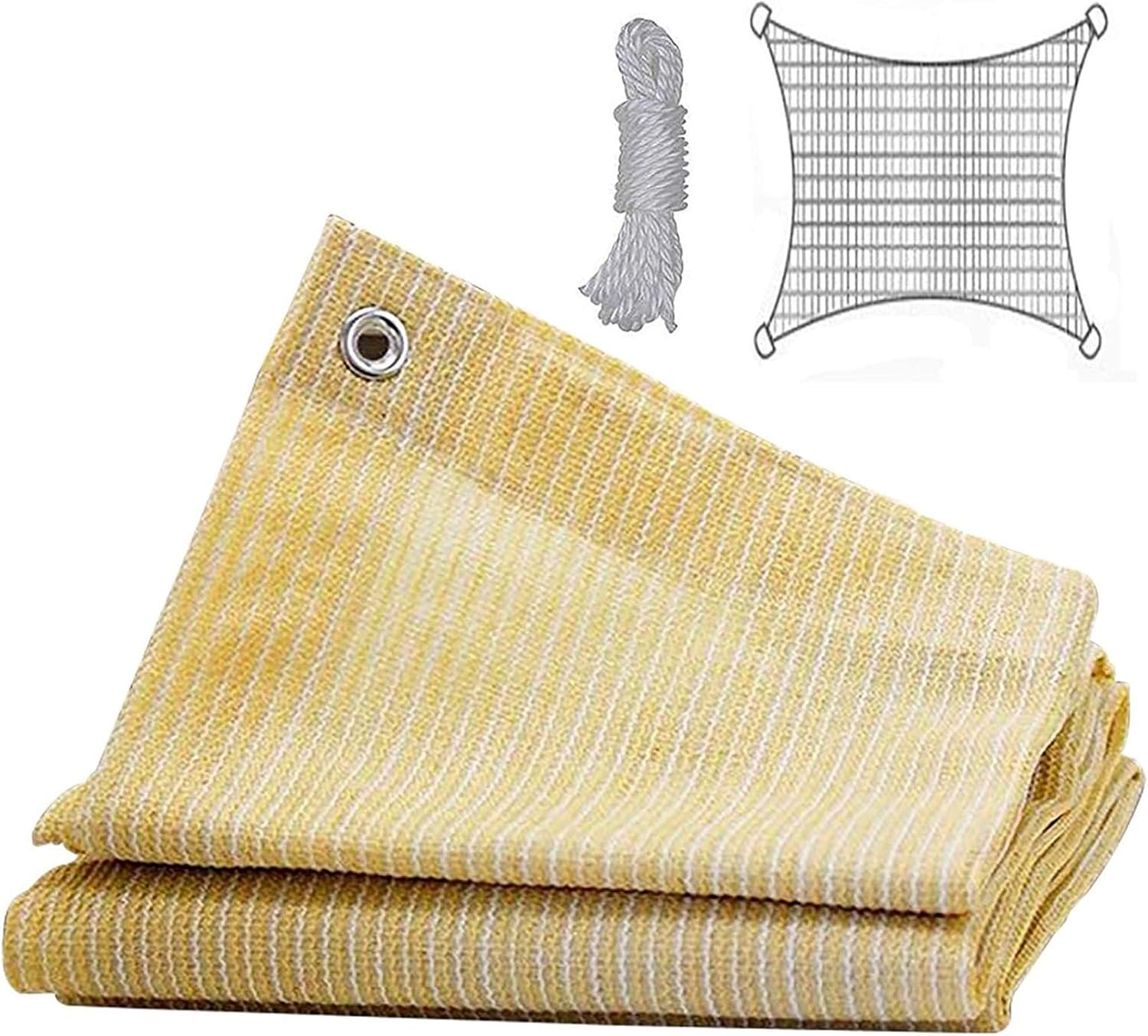 中庭 庭の植物 テラス 車用の日よけ布90 日焼け止めグロメットで メッシュネット日よけネット Size 爆売りセール開催中 Color Beige 3x8m