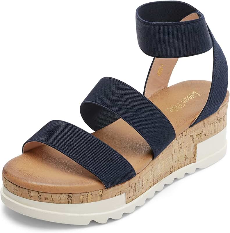 navy blue platform shoes