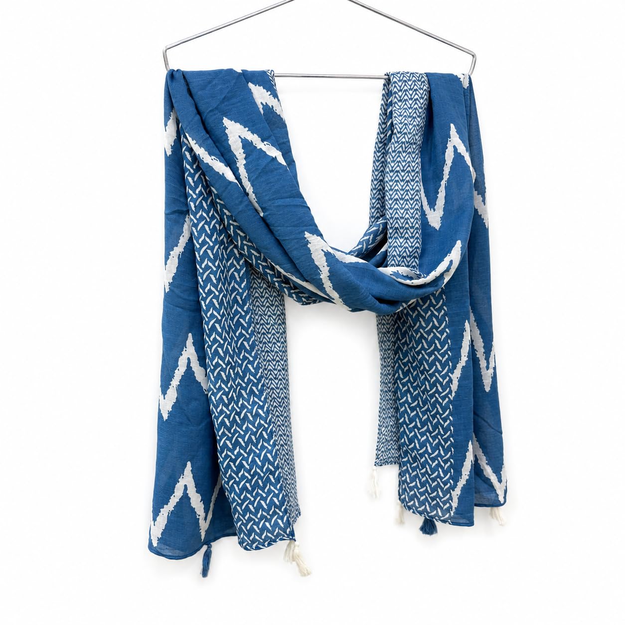 Ruma Luxe Blue Polycotton Stole for Women | Soft Lightweight Wrinkle Resistant Scarf | Breathable Casual & Ethnic Dupatta Shawl for Daily use, Office, Travel & All Seasons-image-25