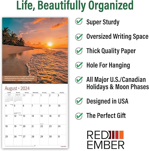 Miniatura 3 de RED EMBER Hubble Telescope Discoveries - Calendario mensual de pared colgante 2024  12 x 24 pulgadas abierto  Papel grueso y resistente  Regalar