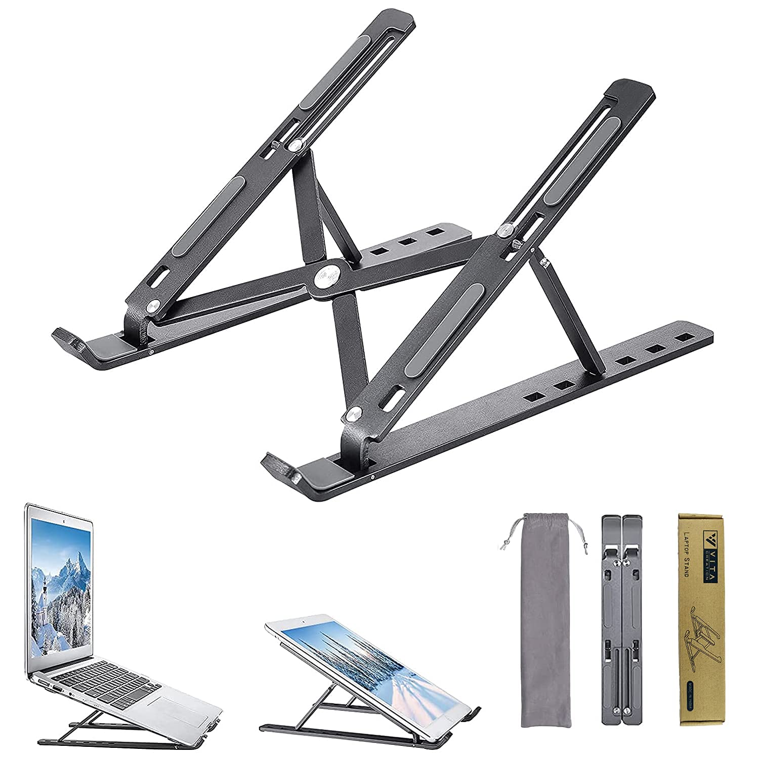 Buy laptop stands,Ergonomic Portable Adjustable Aluminum Laptop Stand