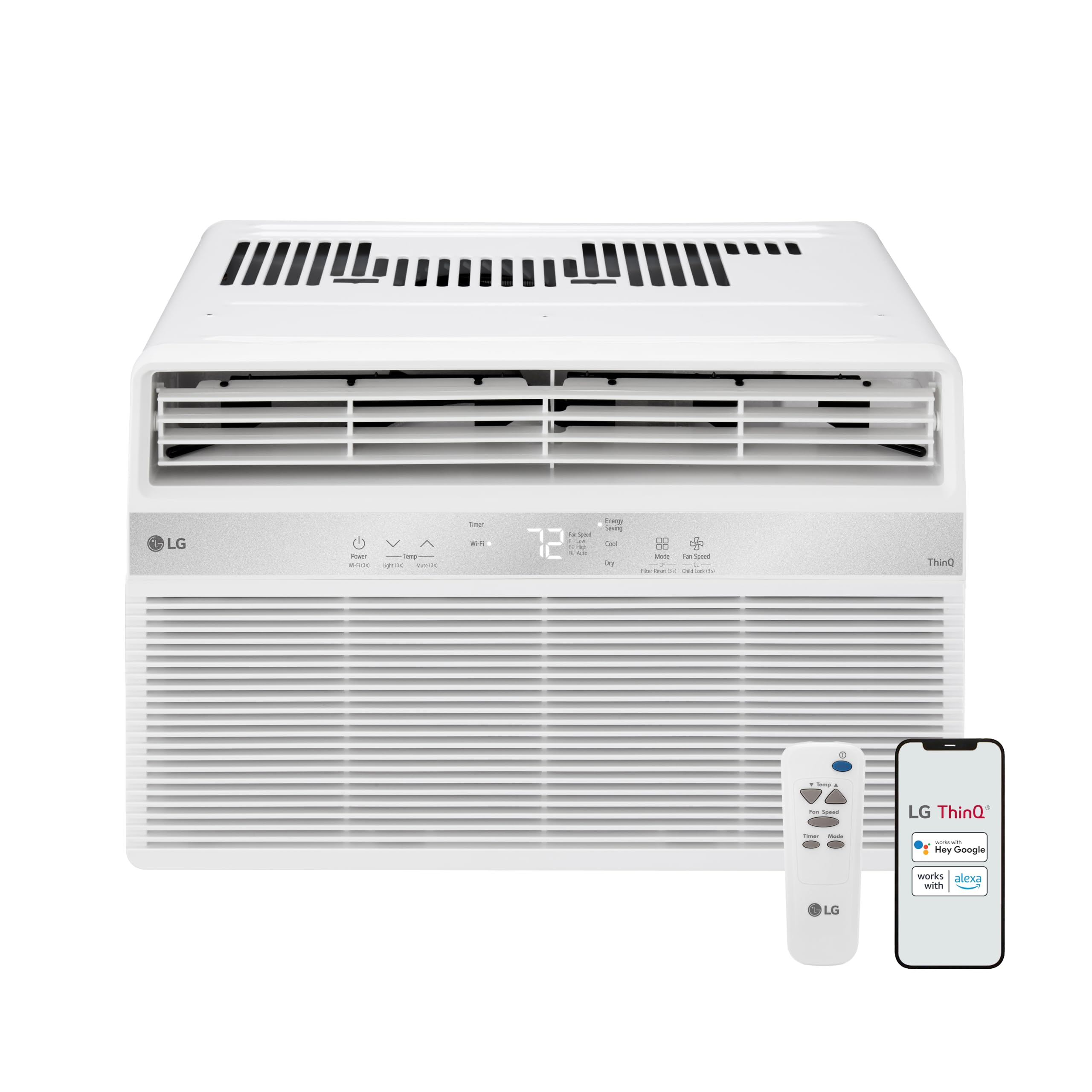 LG LW1025RSMX Window Conditioner, Wi-Fi Enabled w/Remote, 450 Sq.Ft, 4-Way Air Deflection, 2 Cooling and Fan Speeds with Auto Fan Function, 115V,