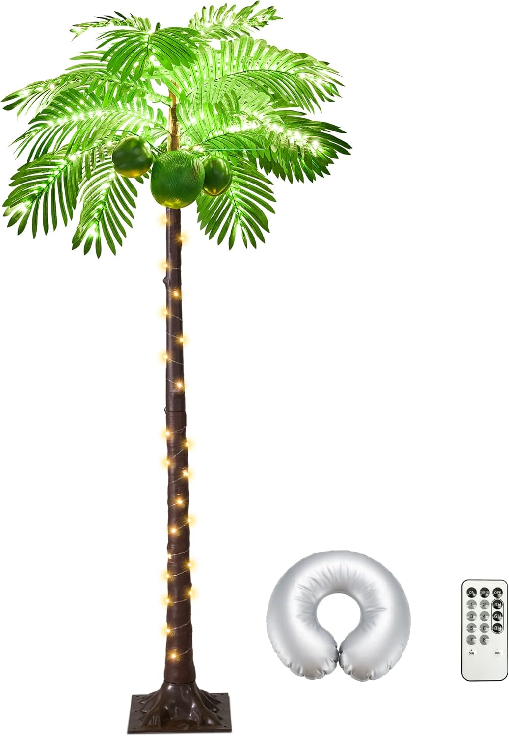 Spurgehom 6FT Lighted Palm Tree 370 LED Artificial Palm
