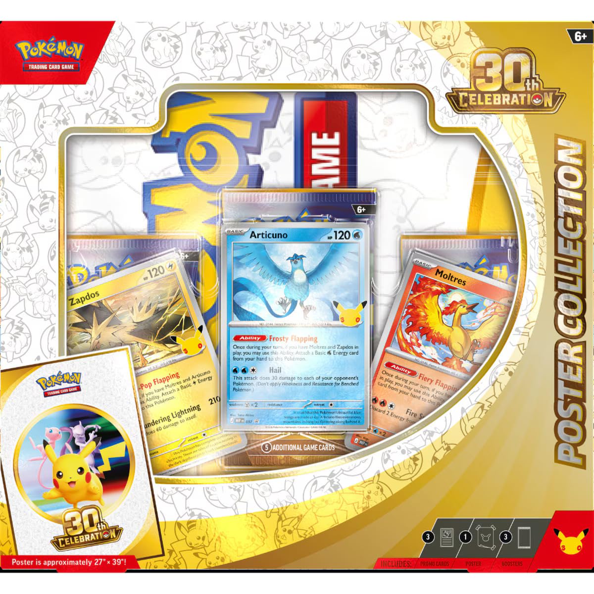 TCG: 30th Celebration Poster Collection (3 Promo Cards, 1 Poster & 3 Boosters)