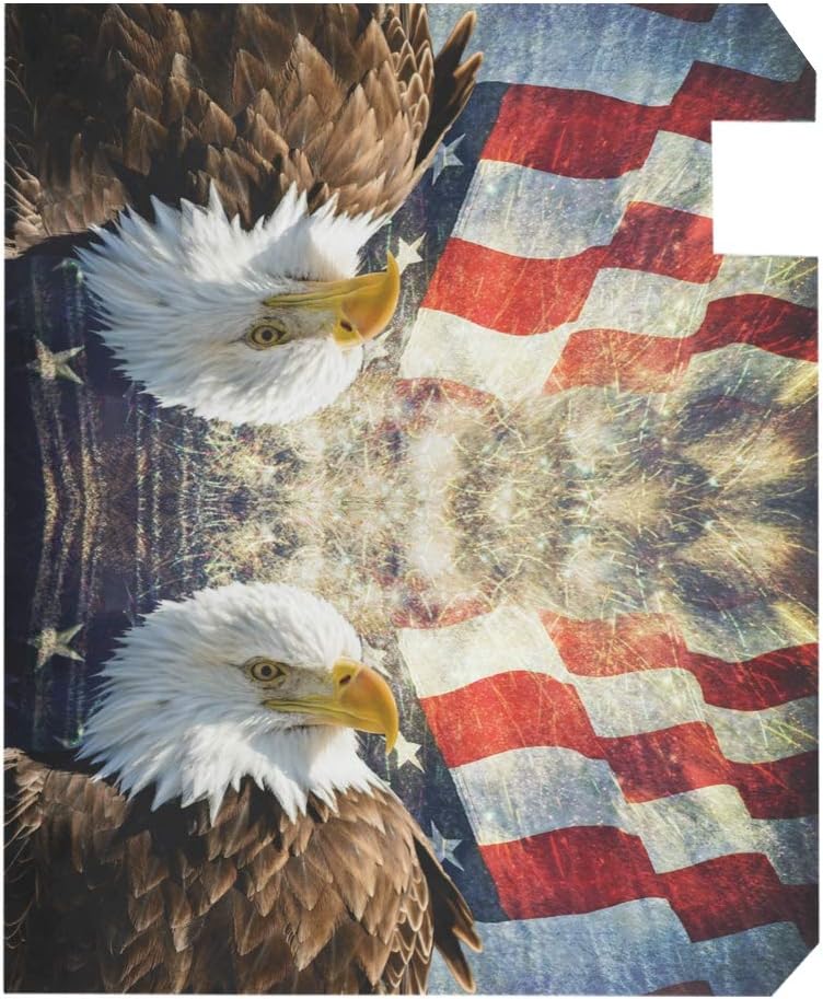 WOOR Eagle and American Flag Patriotic Magnetic Mailbox Cover MailWraps Garden Yard Home Decor for Outside Standard Size-18"x 20.8"