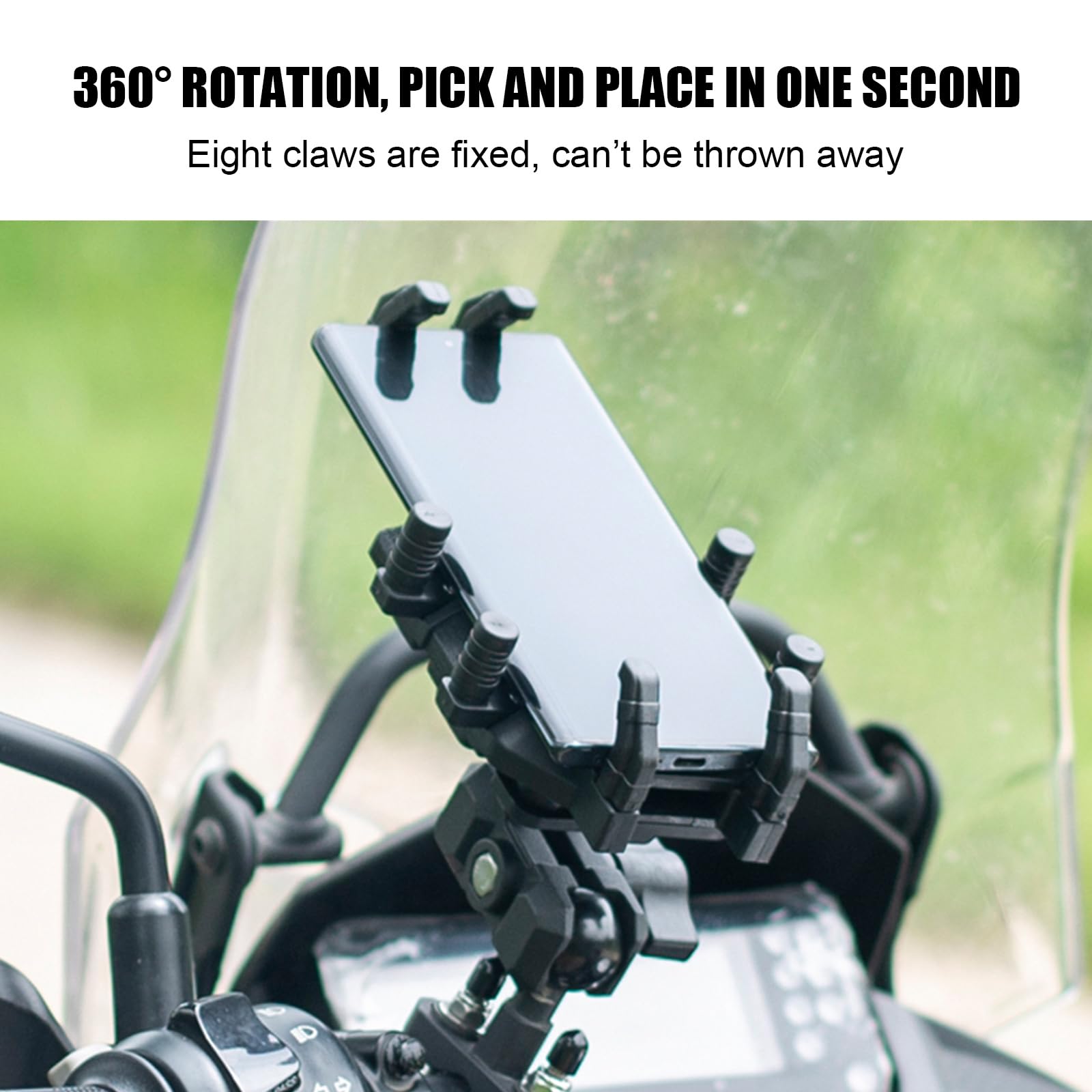 Porta Cellulare Moto per Honda CBR 500R /Honda CBR 650R Porta Cellulare Bici per Manubrio 360° Rotabile Supporto Telefono Moto,Handlebars