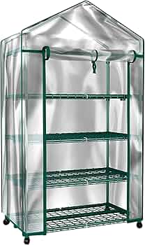 Amazon.com : 4 Tier Mini Greenhouse - Portable Greenhouse with