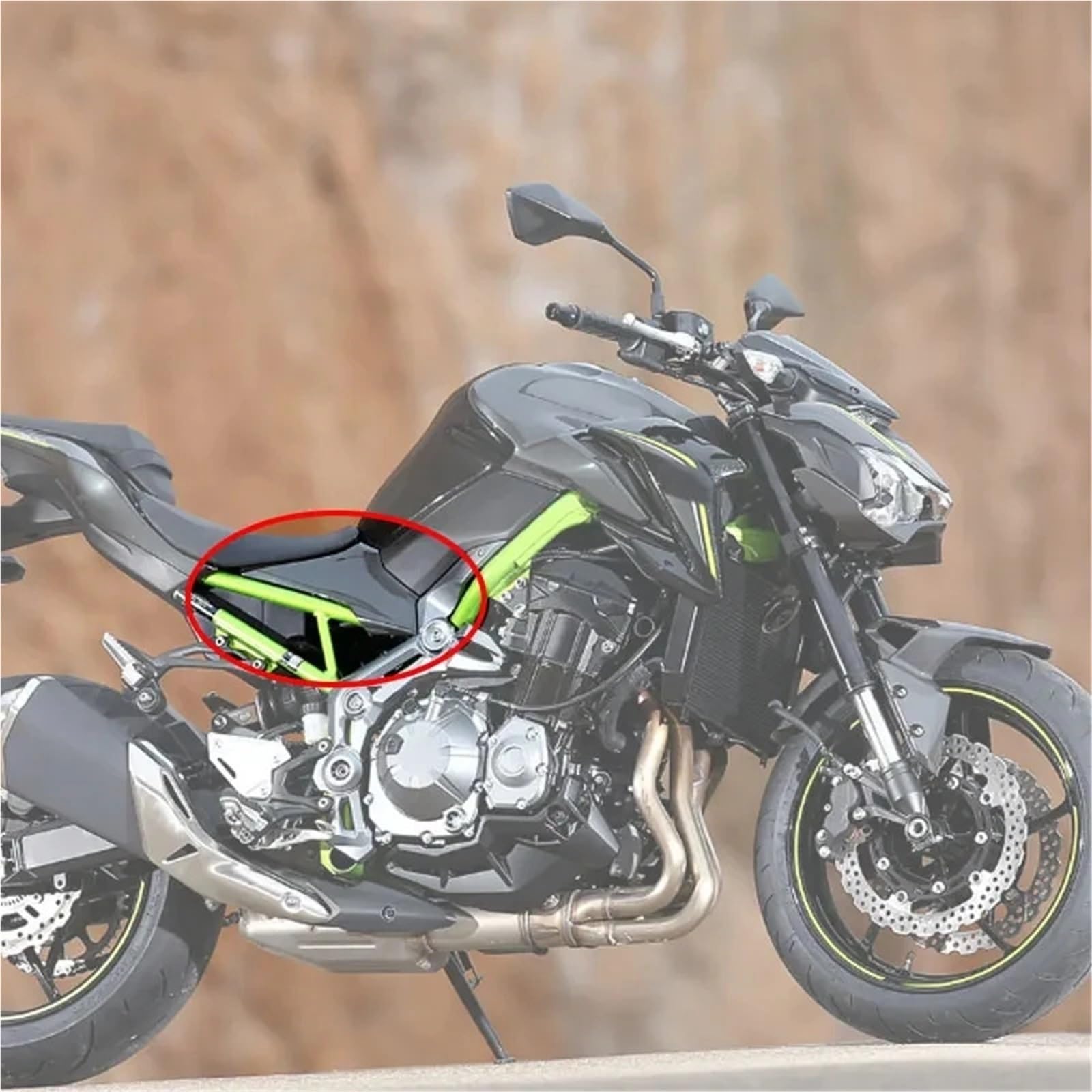 Motorcycle Tail Seat Pasuje do Kawasaki Z900 Z 900 2017-2024 Motocykl Siedzenie Boczne Rama Osłona Owiewka Pokrywa Ławki(Unpainted)