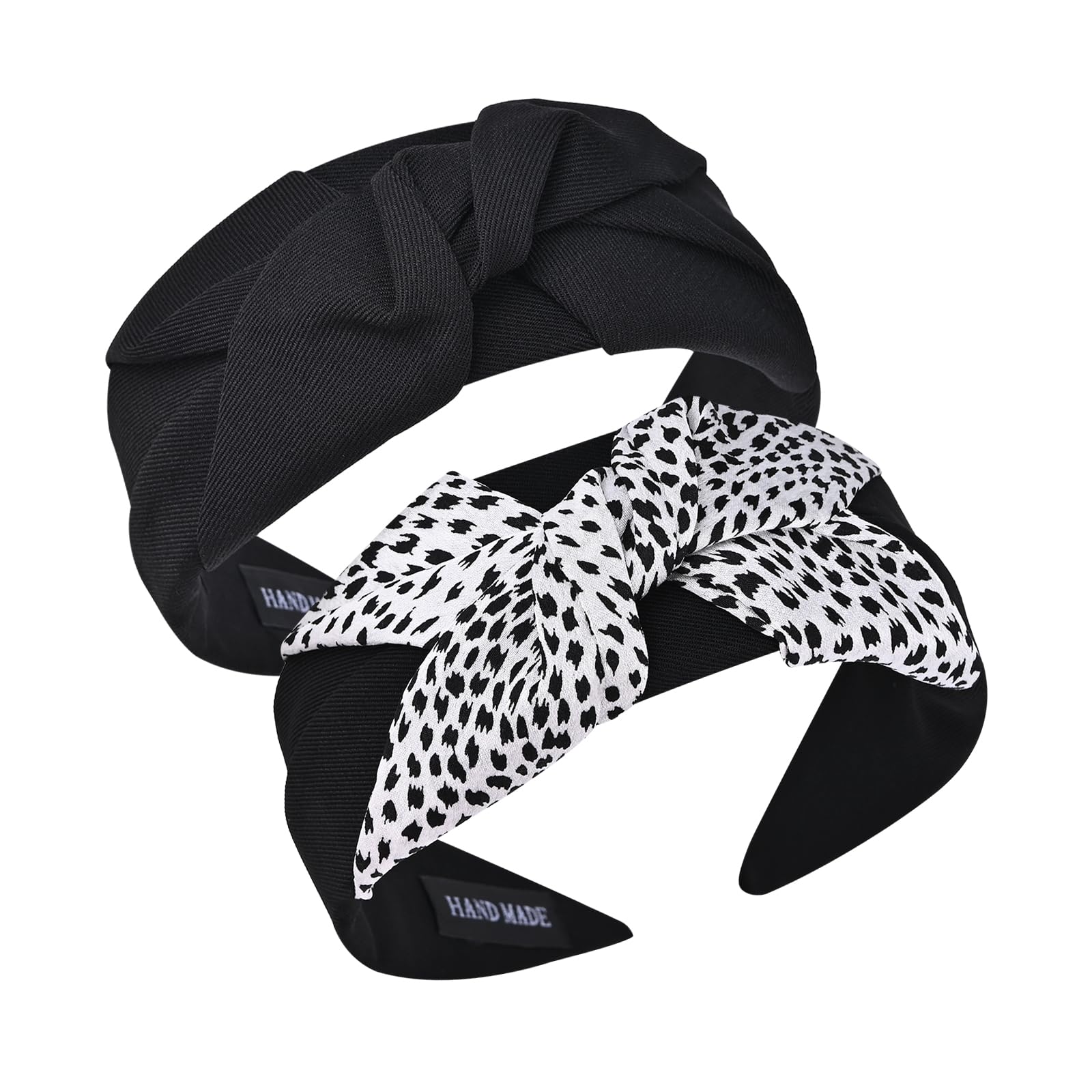Yonchic 2-Piece Leopard Print Knotted Headbands for Women Girls, Fashion Cute Head Bands for Women’s Hair, Cloth Soft Hair Band Hair Accessories (