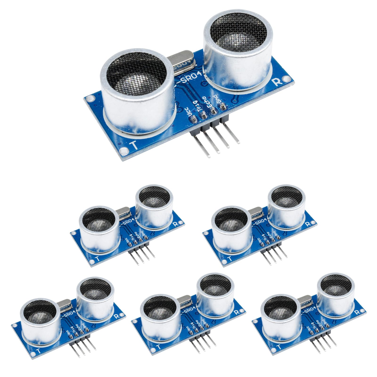 6Stück Ultraschall-Modul Abstandssensor.