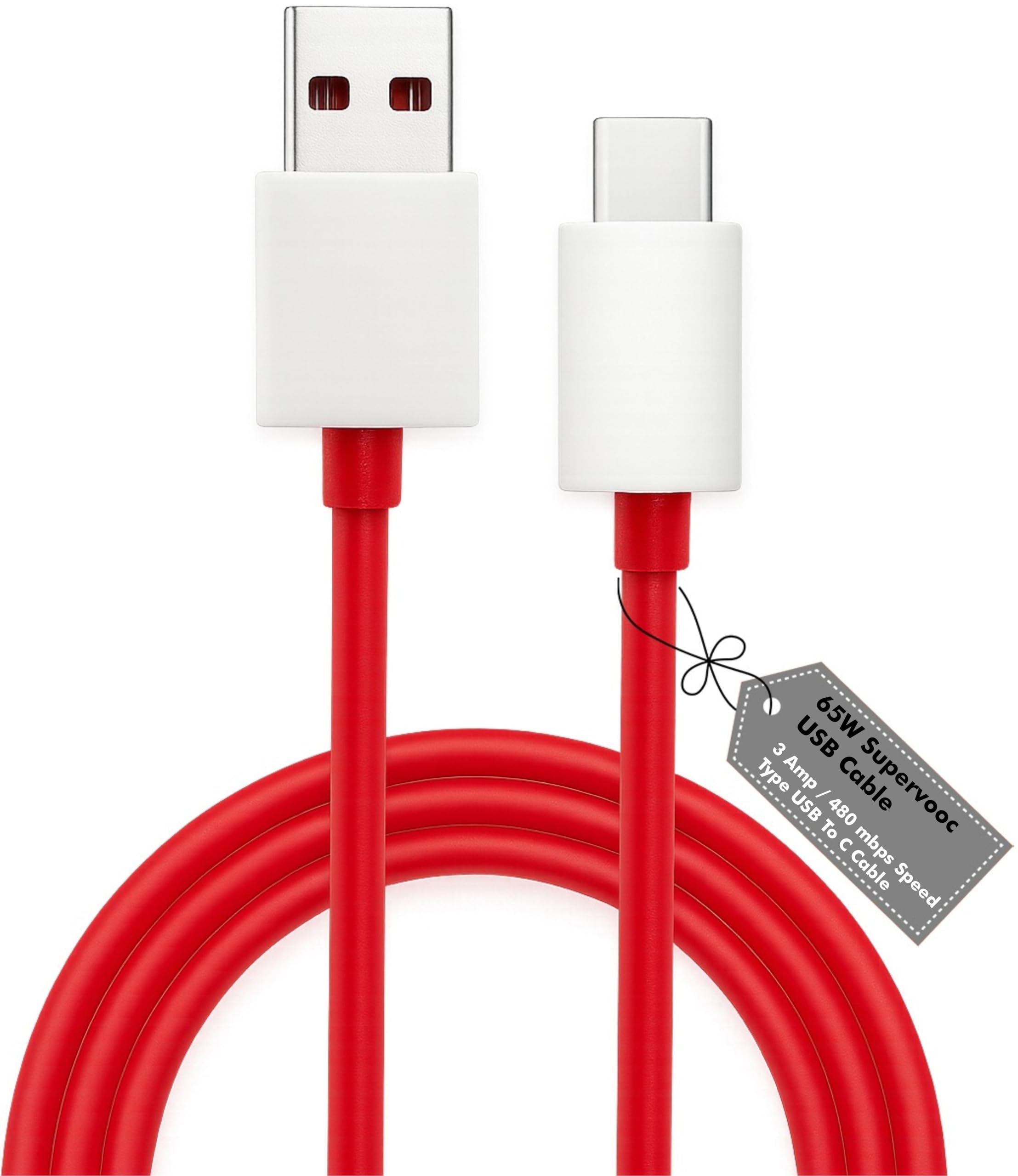 AINE 65W USB-C SuperVOOC Fast Charging Cable for One Plus 13/13R/12/12R/11/10R /10T/10 Pro/9 Pro/8T/Nord & More | Original High-Speed Charging