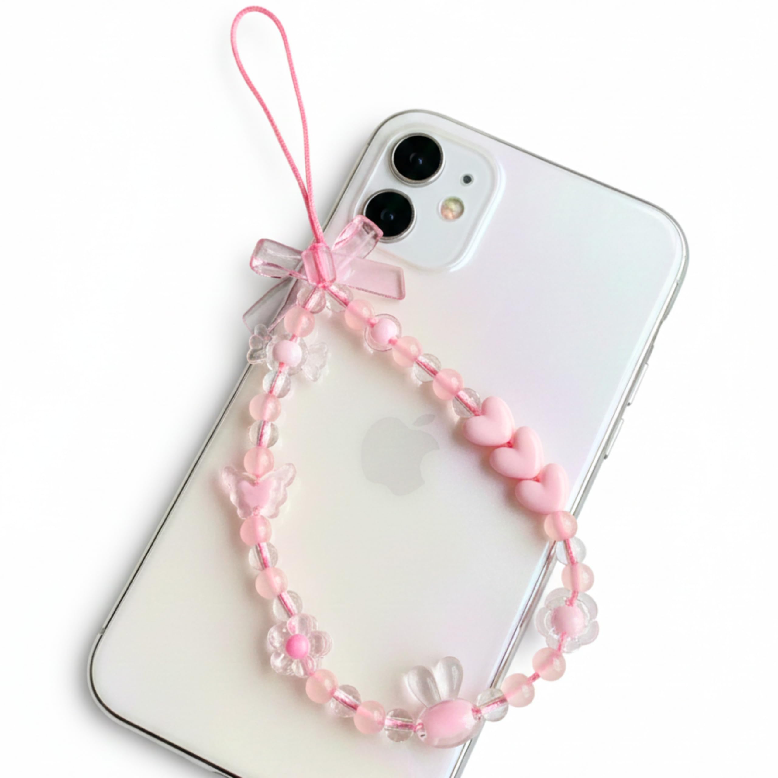 SNOWY SHOP Multicolor Beaded Phone Charm for Girls– Cute Korean Style Pendant | Aesthetic Mobile Chain Strap, Bag Hanging & Keychain Jewelry for Women-image-21