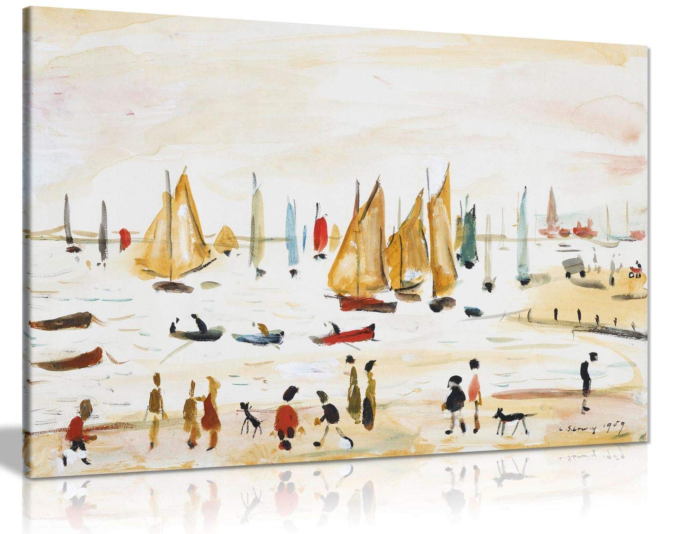 Sponsored Ad – L.S Lowry Yachts Painting Canvas Print Wall Art Picture Home Decor (24x16in)
