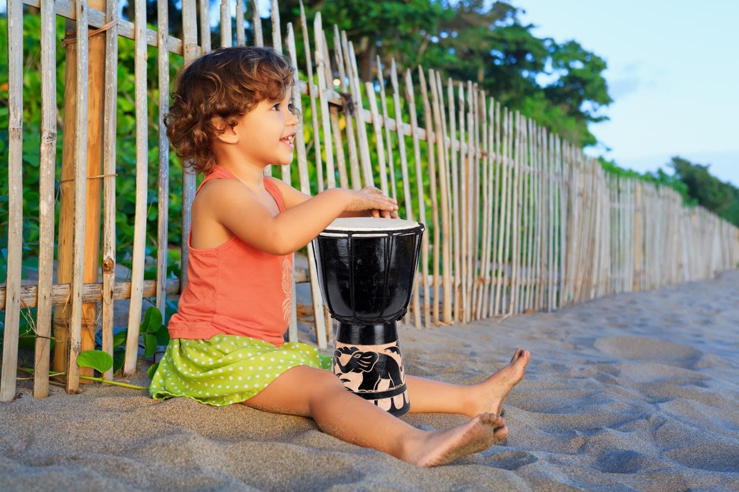 Djembe Bęben bongo Drum Bęben ręczny perkusja dla dzieci Fair Trade 30 cm
