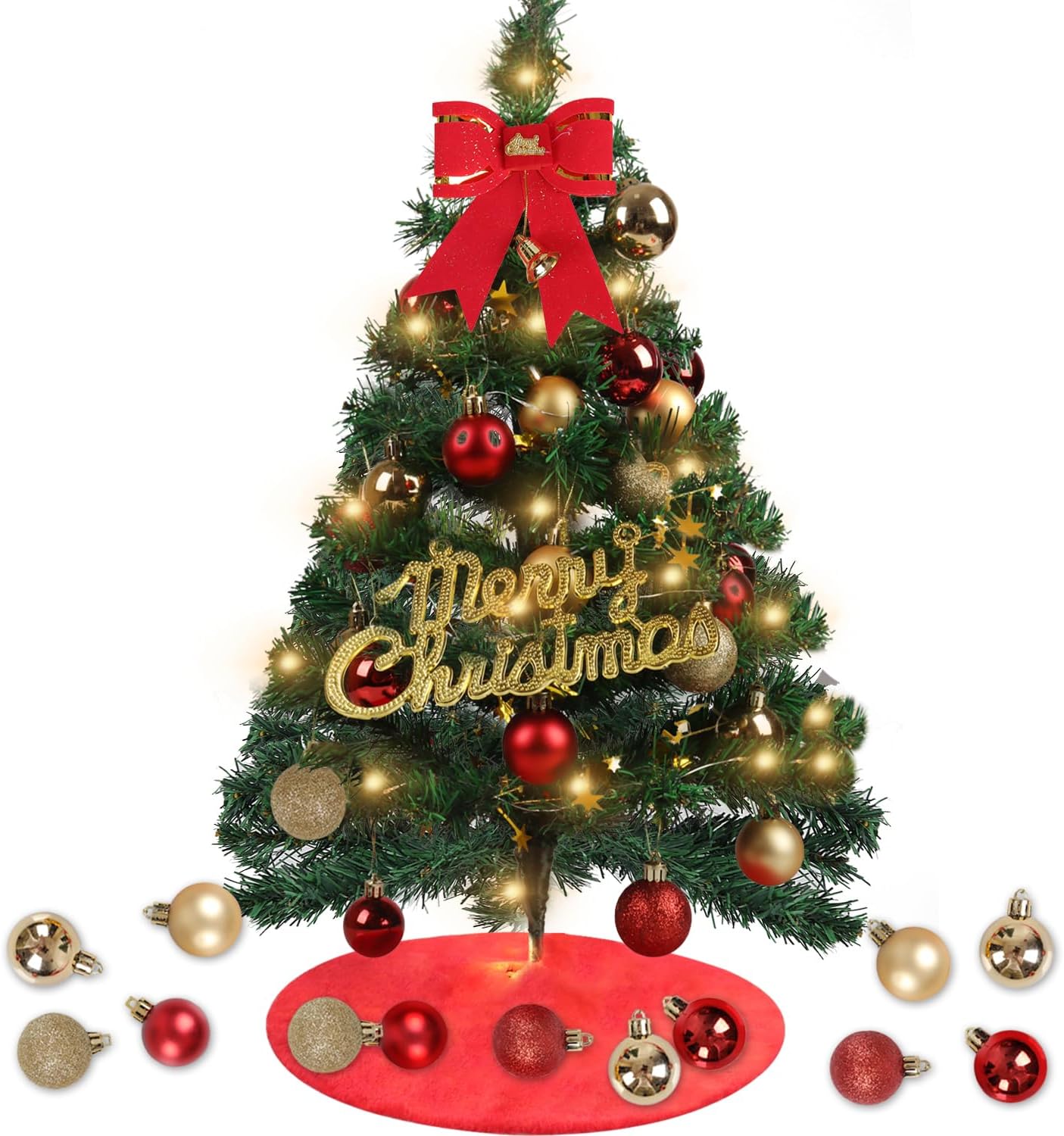 5 Décorations de sapin personnages de Noël en papier