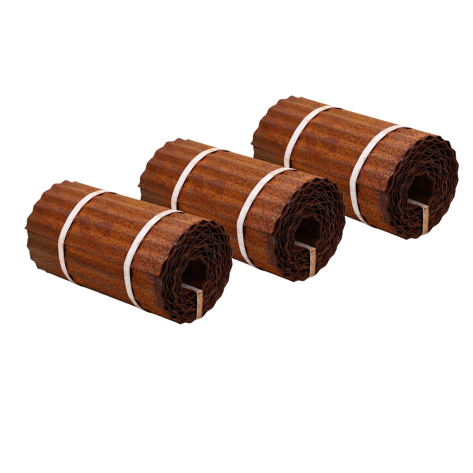 Hyuduo Bordure de Jardin Ondulée Couleur Rouille, Liseron Métallique