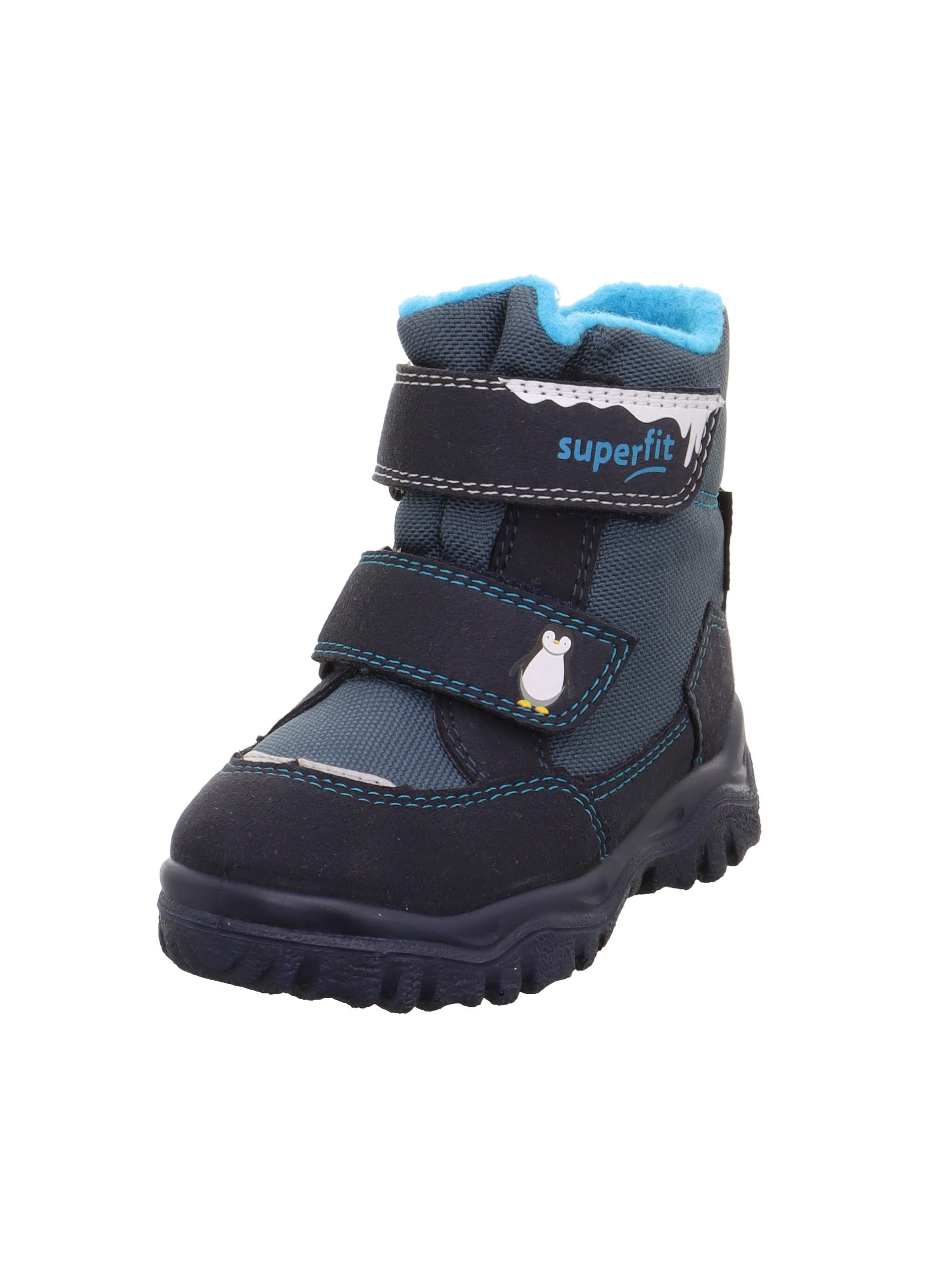 Superfit Jungen Husky1 Warm Gefütterte Schneestiefel, Blau Türkis 8000, 28 EU Weit