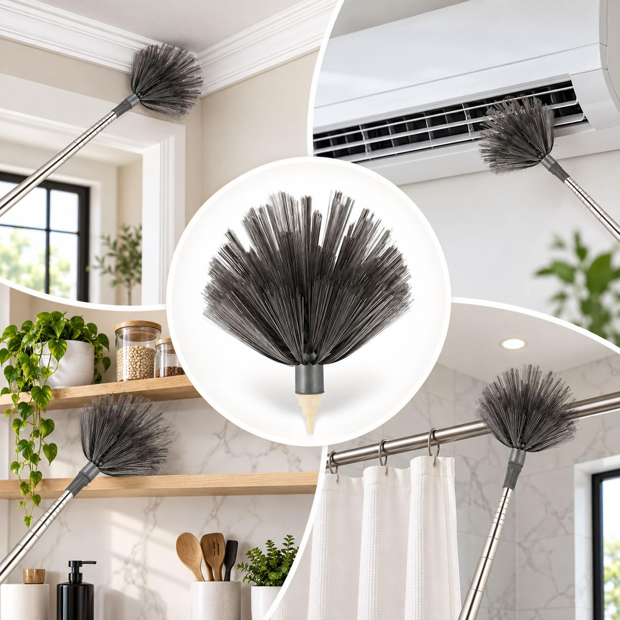 Maxoshine 5-in-1 Fan Cleaning Mop - Extendable Pole -5