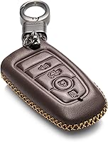 Vista 6 de Vitodeco Funda de piel para llave inteligente con llavero compatible con Ford (modelos 2018 - 2026) - 5 botones, marrón