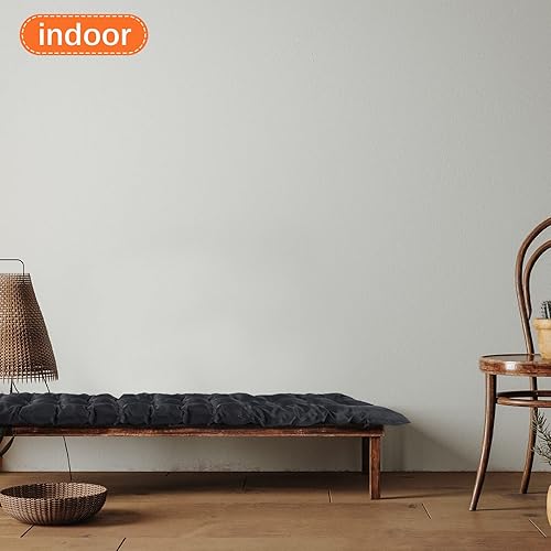 Miniatura 6 de Thyle Cojines de repuesto para columpio de banco de 63 x 19 pulgadas, cojines impermeables de 2 a 3 plazas, para muebles de patio, sillas mecedoras,