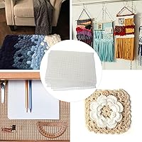 Vista 9 de EXCEART Alfombra de lona de malla con gancho en blanco para hacer tapiz, kit de bricolaje para decoración de manualidades de bordado (blanco) 59.1 x