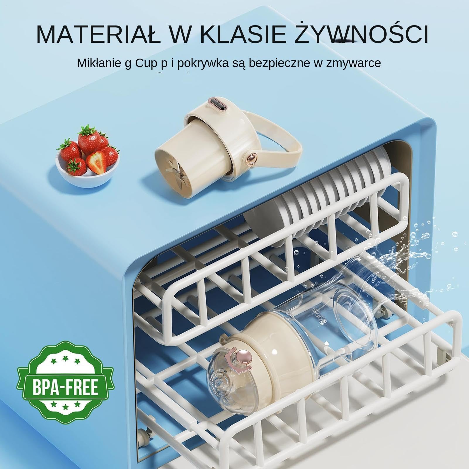 Blender akumulatorowy Elektryczny Mały Shaker Mikser Do Koktajli | Osobisty Blender Kubkowy Sokowirówka Koktajle Proteinowe Kawa Sok Napoje Na Podróż Dom Kuchnia Kemping Piknik Plaża
