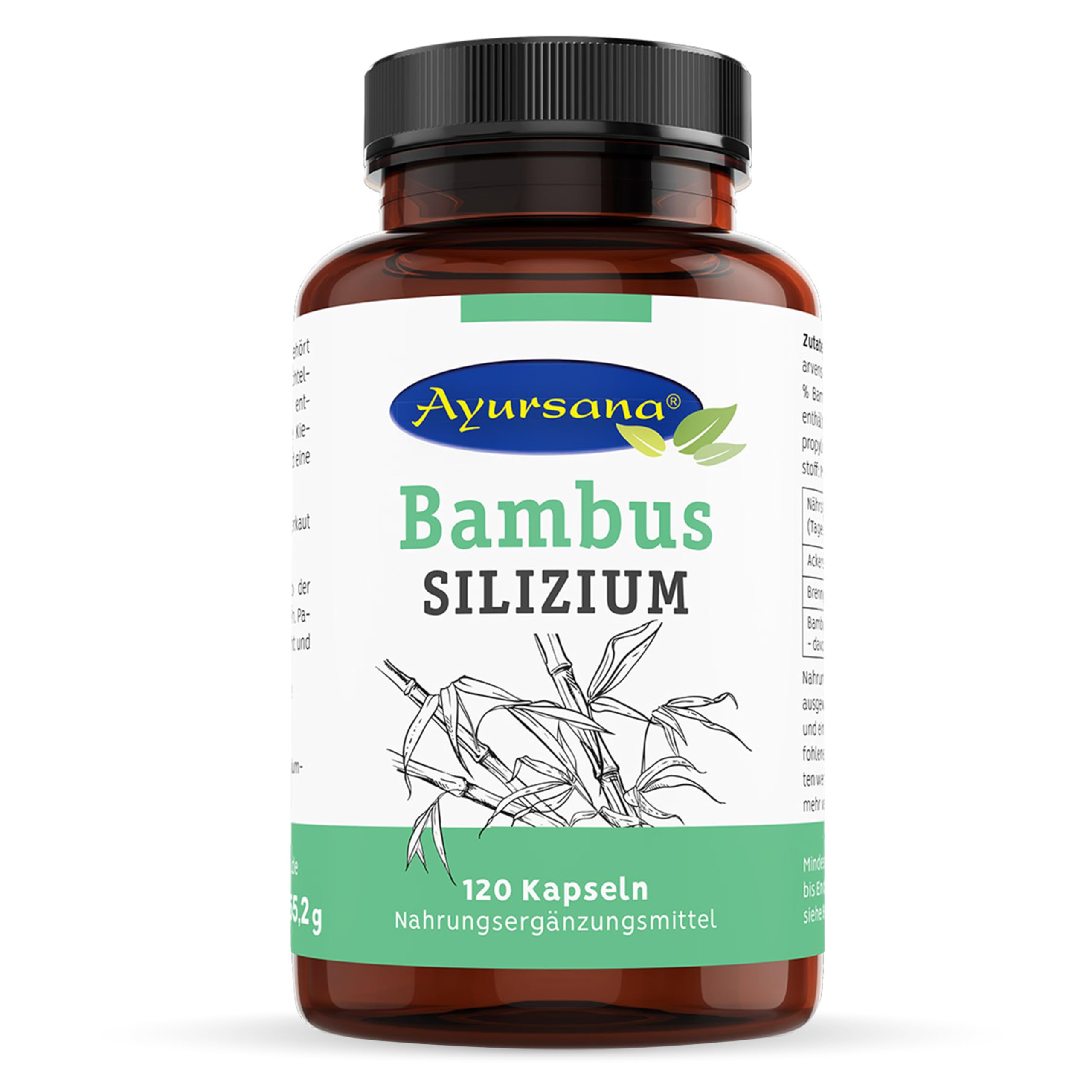 Bambus Silizium Kapseln (120 Stck) Strkungsmittel fr Haut, Haare, Ngel  105mg Kieselsure je Tagesdosis (2 Kapseln) gewonnen aus Bambus & ...