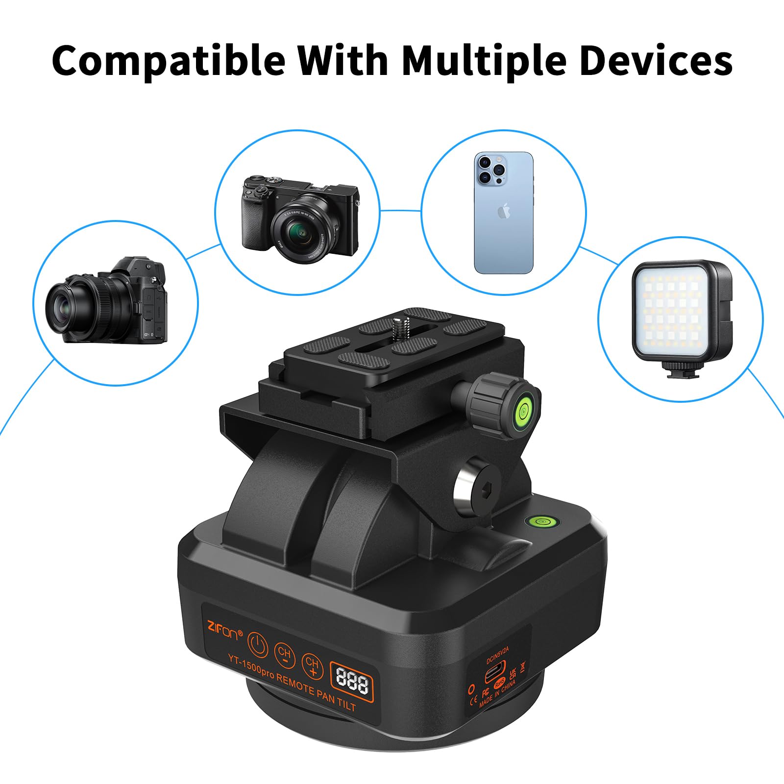 Amazon.com : ZTIANFOTO YT-1500 Pro Auto Motorized Rotating