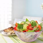 Frcctre Set of 6 Large Plastic Mixing Bowls Set, 93 Oz Round Disposable Plastic Serving Bowls Salad Bowl for Party, Snack, Salad, Chip, Popcorn