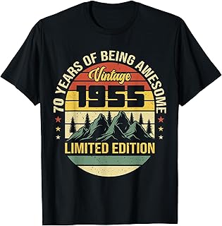 My Generation Gifts Vintage Limited Edition MT 1955 - 70th Birthday Gift for Men T-Shirt