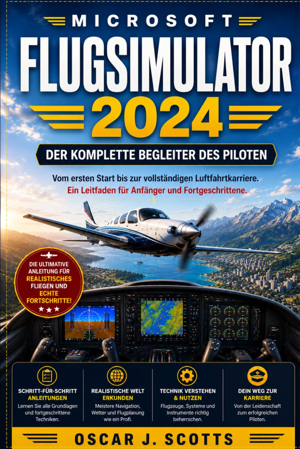 MICROSOFT FLUGSIMULATOR 2024: Der komplette Begleiter des Piloten: Vom ersten Start bis zur vollständigen Luftfahrtkarriere. Ein Leitfaden für Anfänger und Fortgeschrittene