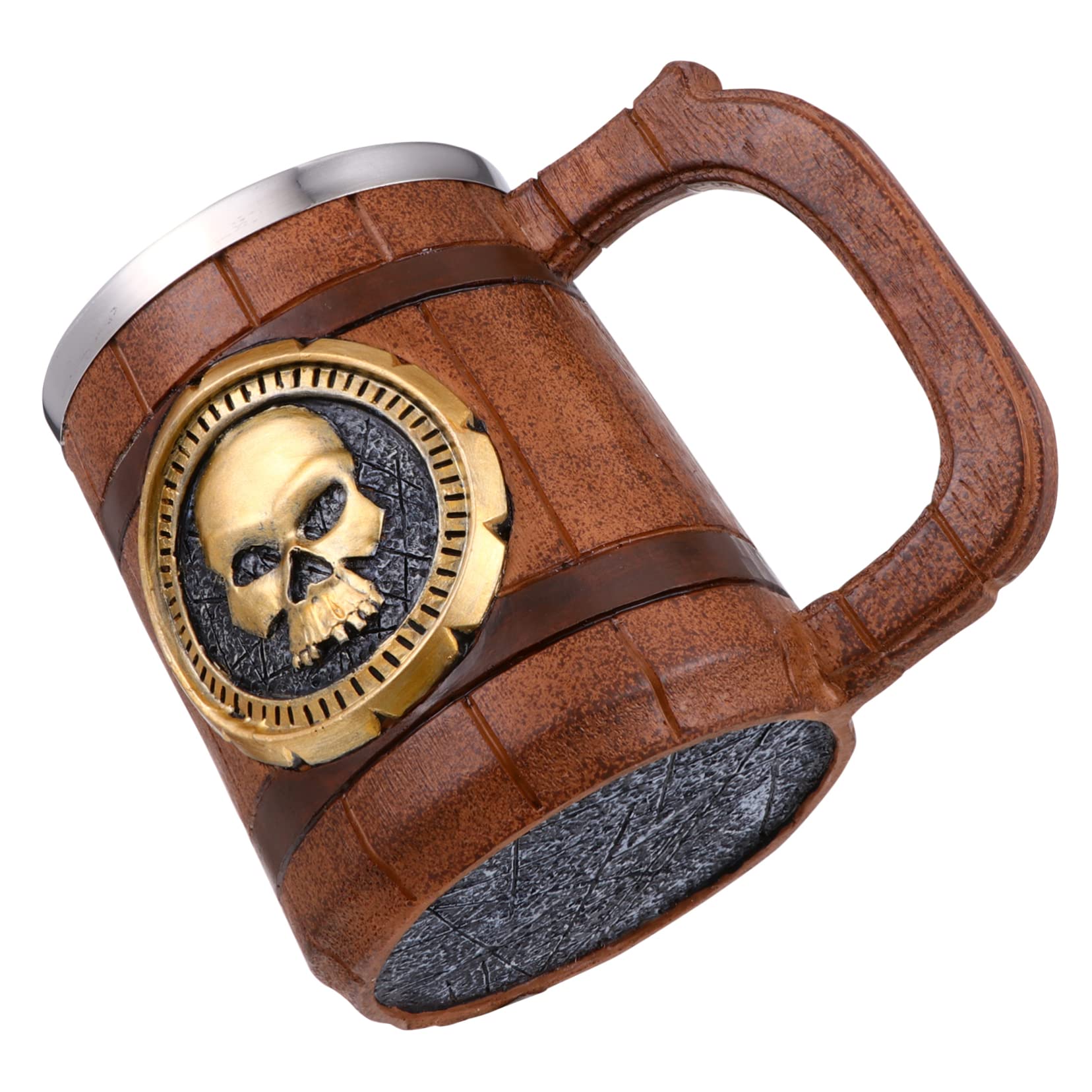 Cabilock copa de calavera las tazas de café de la oficina vasos retros taza de te tazas vintage taza de esqueleto taza para agua familiar jarro de cerveza acero inoxidable 304