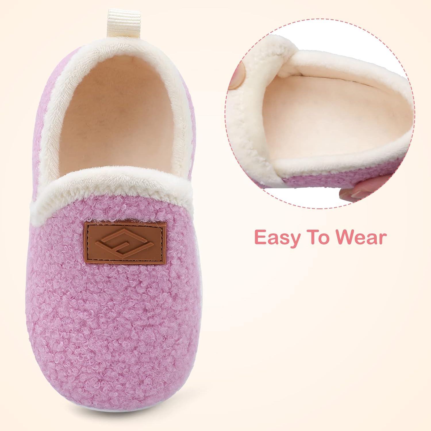 Lefflow Toddler Slippers Boys Girls House Shoes Slip on Baby Sock Shoes Lightweight Outdoor Walking Shoes - Image 2