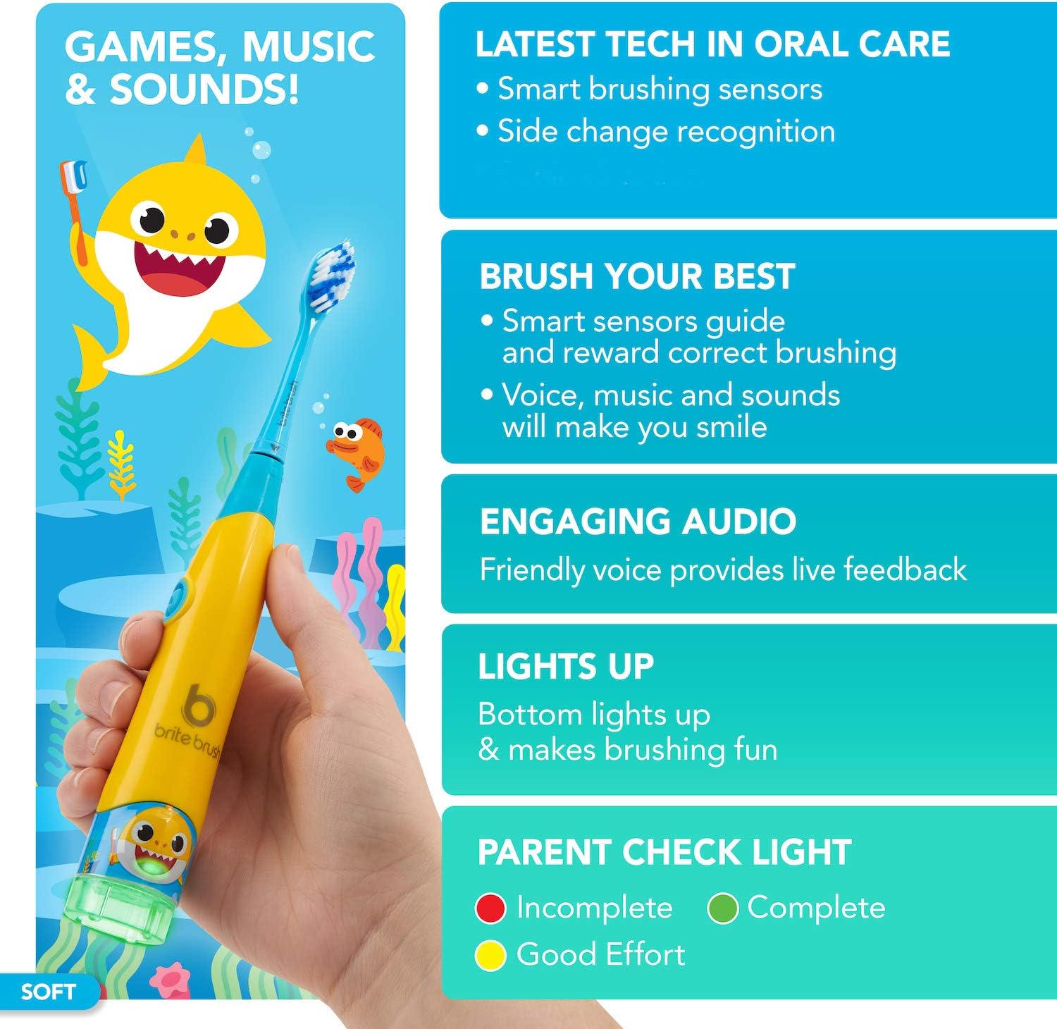 - Interactive Smart Kids Toothbrush featuring